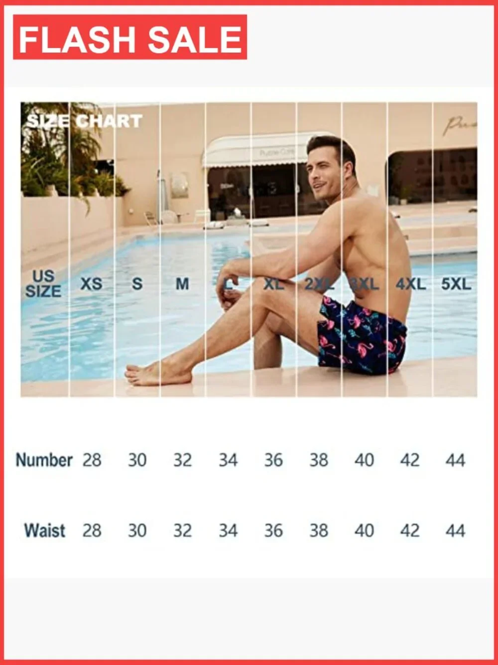 Mens Swim Trunks 5 Inch Inseam Quick Dry Zipper Pocket UPF 50+